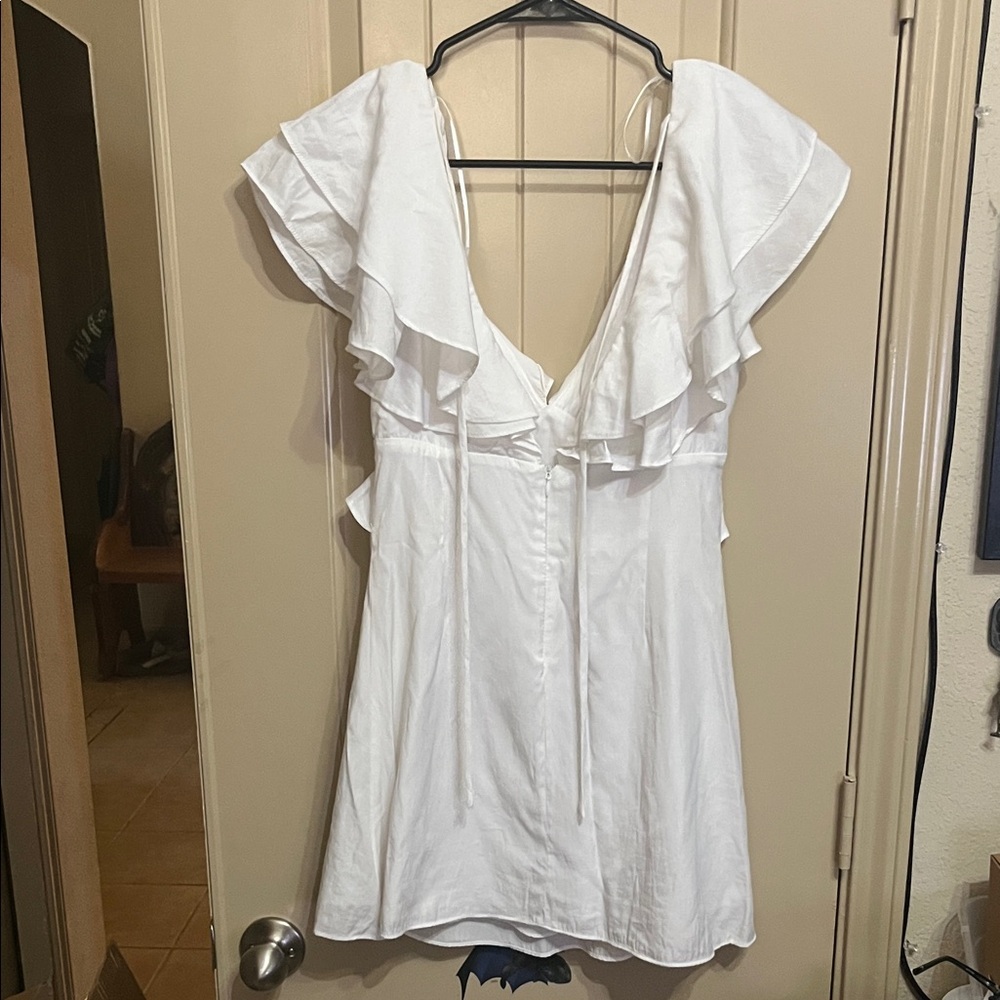 American Threads White Ruffle Blouse - Picture 6 of 6